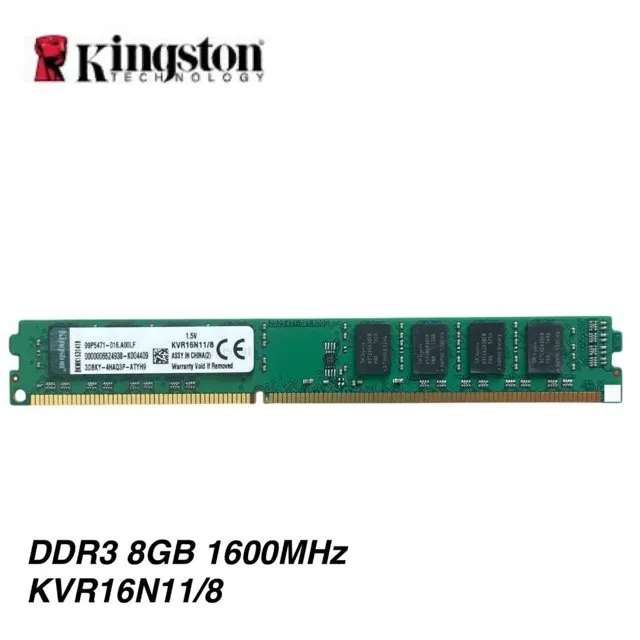 Memória RAM Kingston DDR3, 8 GB, 1600 MHz, Para Computador, Nova, Lacrada