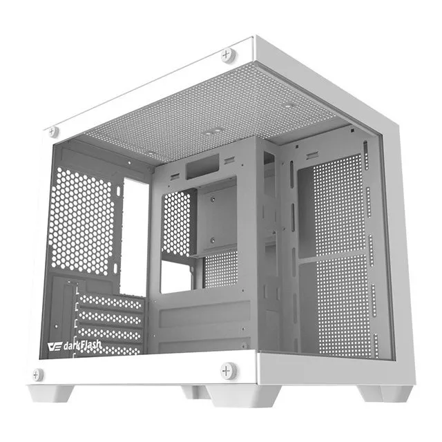 Gabinete Aquario Aigo Durin D275M, Mid-Tower, Branco, Vidro Temperado, Novo, Lacrado
