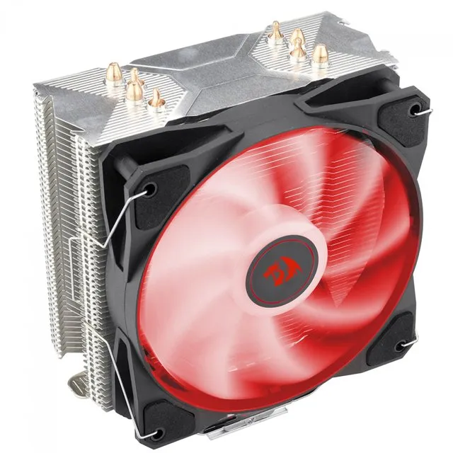 Cooler p/ Processador Redragon Tyr, 120mm, LED Azul ou Vermelho, Intel-AMD, NOVO, Lacrado