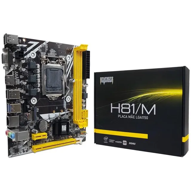 Placa Mãe Revenger G-H81/M, 4ª Geração, DDR3, M.2 NVMe, LGA1150, Nova, Lacrada