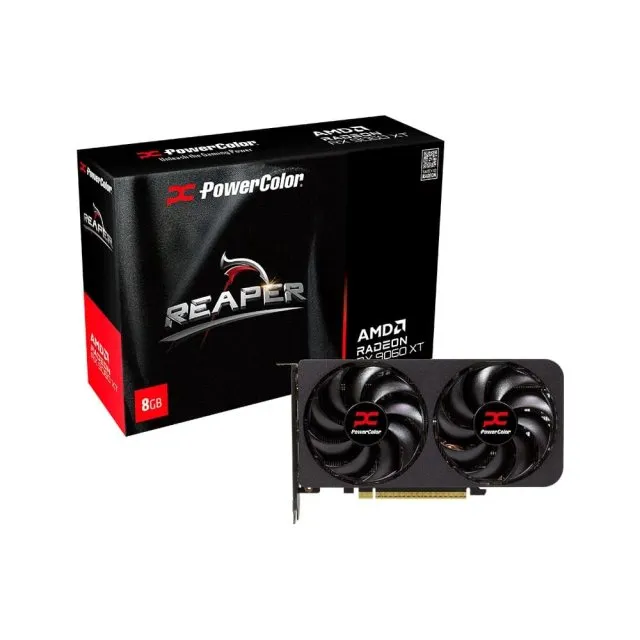 Placa de Vídeo PowerColor RX 9060 XT Reaper AMD Radeon, 16 GB, GDDR6, Nova, Lacrada