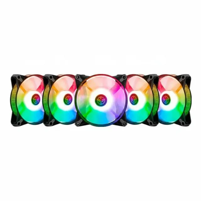 Kit 5 Fans/Coolers TGT Humber, ARGB, 5x 120mm, Preta, Controladora e Controle, Nova, Lacrada