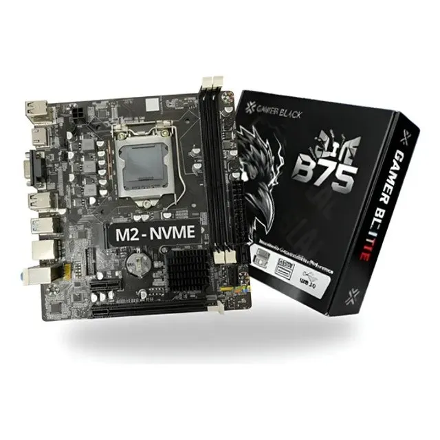 Placa Mãe B75 DDR3 LGA 1155 VGA/Hdmi, Terceira Geração, Nova, Na Caixa